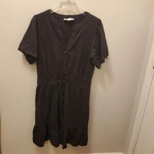 Women's Loft Casual Dress. Size XLT, Black, Elastic & drawstring at waist, CUTE!